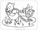 Pooh Piglet Winnie Disneyclips Skating sketch template