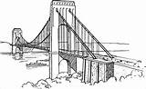 Bridge Coloring Clipart Pages Brooklyn Suspension Clip Drawing Simple Outline Printable Clifton Bridges Sketch Angle Pencil Coloringbay Library Cliparts Clipartix sketch template