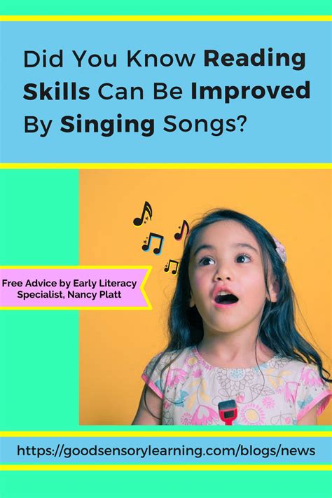learning  read songs reading skills improved  singing songs good sensory learning