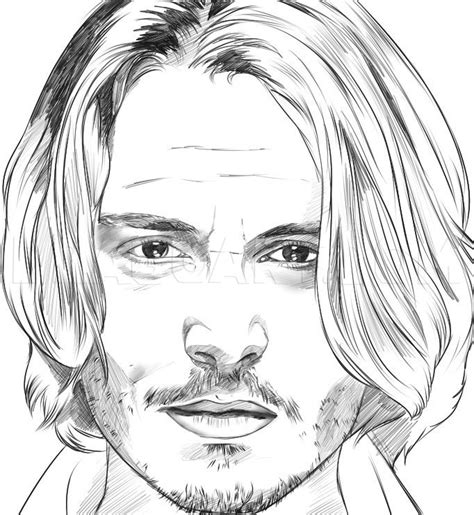 draw johnny depp coloring page trace drawing