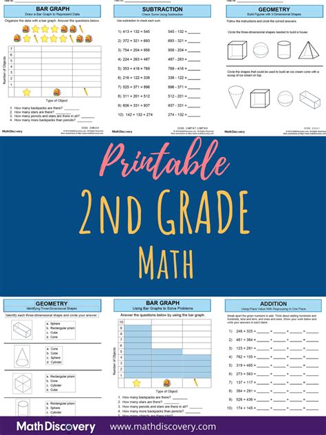 grade math  printable worksheets  lessons