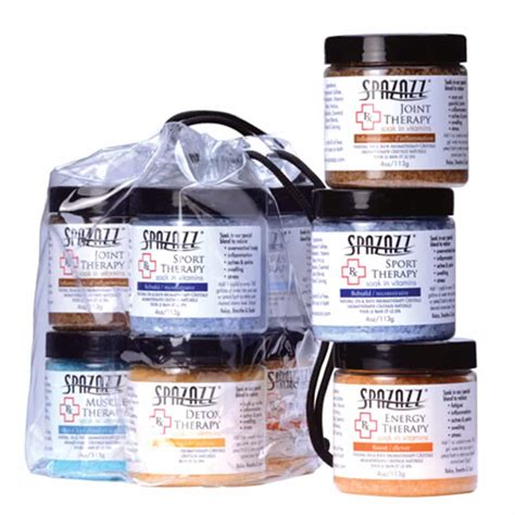 spazazz rx therapy spa aromatherapy crystals 6 pack bassemiers