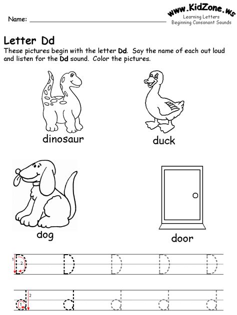 beginning consonant sound worksheets letter  worksheet learning