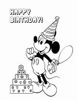 Mouse Coloring Birthday Cake Mickey Pages Disney Printable Print Color 1241 Popular Book Coloringhome sketch template