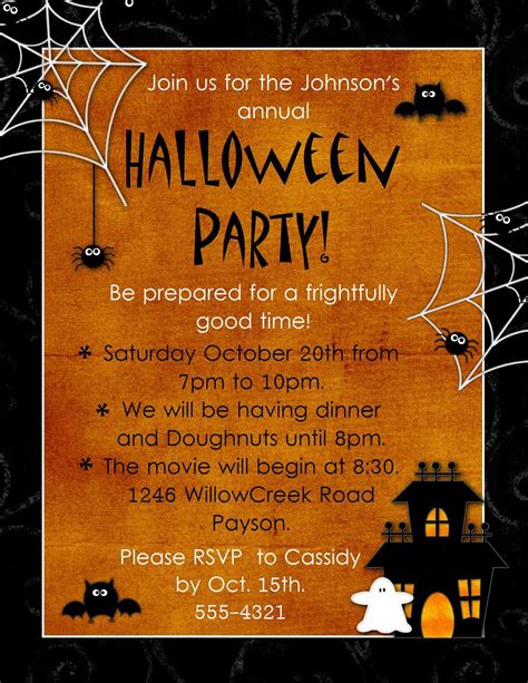 halloween party invitations blank invitation design blog