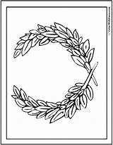 Laurel Coloring Geometric Drawing Wreath Leaf Pages Leaves Print Color Getdrawings Pdf Detailed sketch template