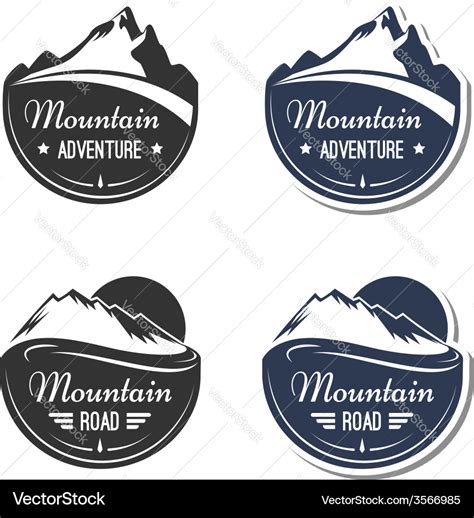 mountain design elements royalty  vector image