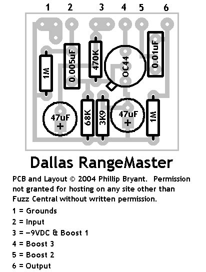 dallas rangemaster layout diy guitar pedal guitar pedals electronic circuit projects