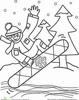 Snowboarding Getdrawings Coloring Pages sketch template