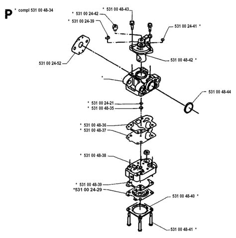 husqvarna     trimmer carburetor details spare parts diagram