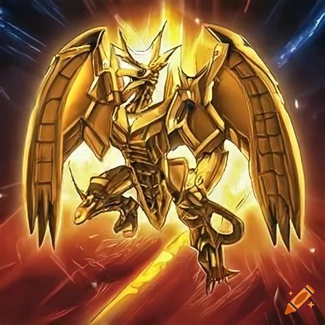 yugioh card artwork  winged dragon  ra  craiyon