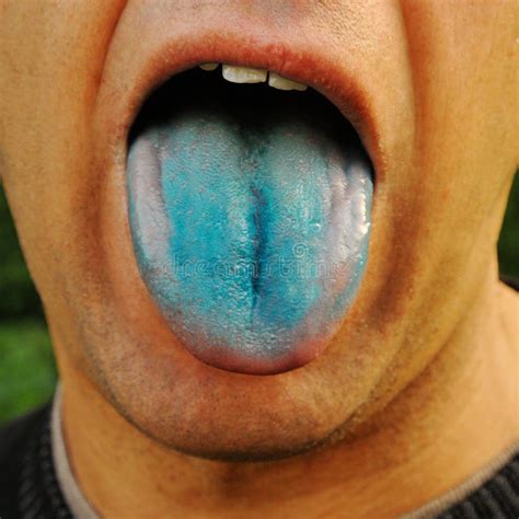 blue tongue stock image image  colored language smile