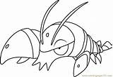 Clauncher Pokémon Coloringpages101 sketch template