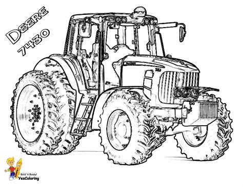 picture  print  deere tractor  camping coloring pages tractor