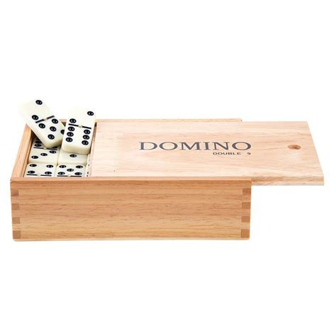 domino spel dubbeldouble   houten doos  stenen bij kerst artikelennl