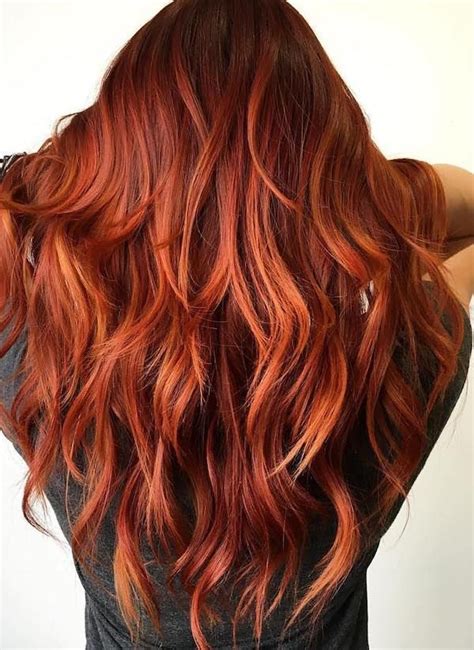 delightful red hair balayage hair styles red hair color ombre hair