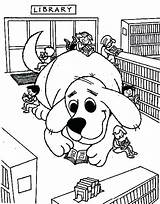 Coloring Pages Library Clifford Puppy Books Bookshelf Dog Color Getcolorings Getdrawings Printable Colorings Drawing Days sketch template
