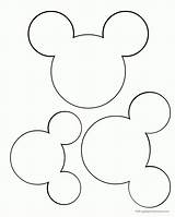 Coloring Mickey Mouse Face Pages Popular sketch template