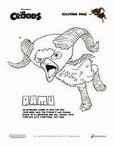Coloring Croods Pages Ramu Choose Board Colouring sketch template