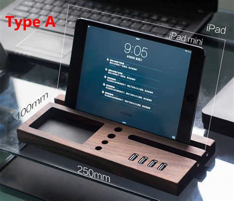Wood Office Desk Organizer with iPad Stand, Phone Holder