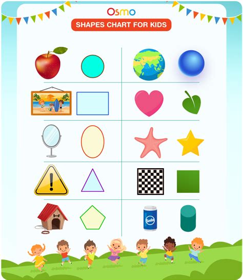 shapes chart  kids   printables