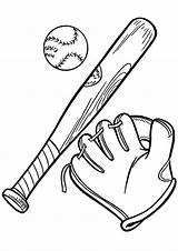 Glove Getdrawings Softball Cubs sketch template
