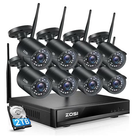zosi ch p wireless security cameras system  tb hard driveh channel p nvr