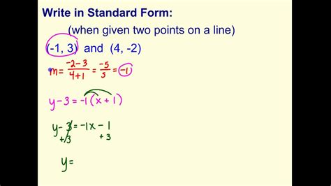 write standard form    points youtube