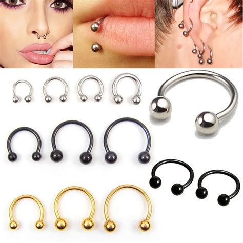 100pcs Lot Surgical 3 Different Colors Piercing Nose Ring Ball