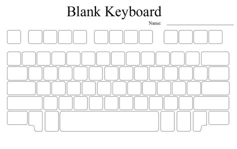 blank keyboard template printable web    blank keyboard
