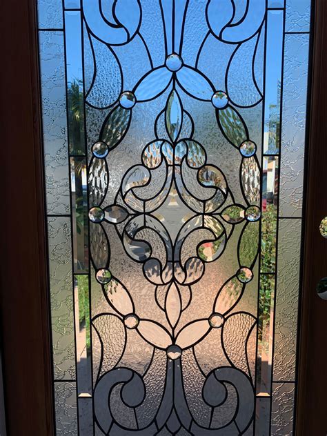 Beautiful Clear And Beveled Stained Glass Door Inserts