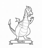 Mike Sparkie Coloring Knight sketch template