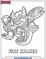Coloring Skylanders Kraken Pages Swap Force Printable 63kb Popular sketch template