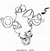 Unicycle Coloring Getcolorings Cartoon Music sketch template