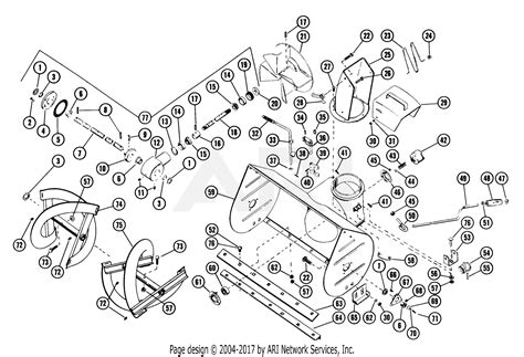 ariens   st hp tec  blower parts diagram  sno thro parts