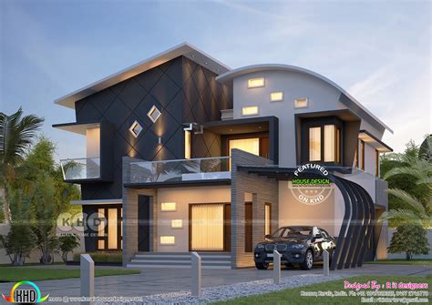 stunning ultra modern  bhk kerala house plan kerala