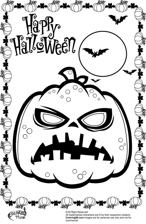 scary halloween pumpkin coloring pages team colors