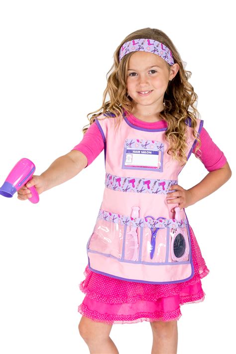 Girls Hair Stylist Dress Up Costume For Pretend Play