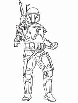 Fett Jango Coloring Printable Pages Description sketch template