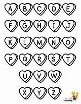 Alphabet Coloring Valentine Valentines Worksheet Sweet Chart Yescoloring Hearts sketch template