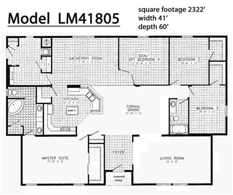 bedroom triple wide mobile home floor plans floorplansclick
