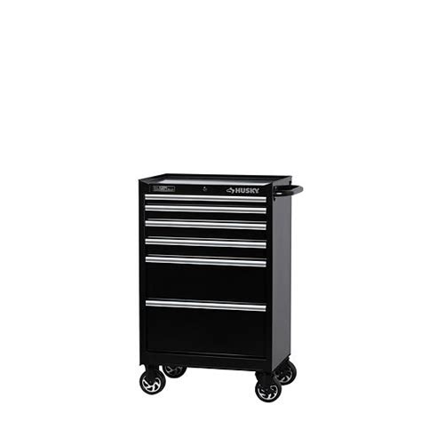 Husky 26 Inch Connect Rolling Tool Storage Box Black The Home Depot