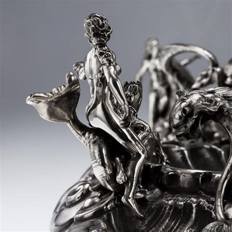 exceptional  massive italian solid silver fountain centerpiece