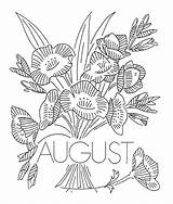 Flower Embroidery Month August Vintage Patterns Transfers Qisforquilter Coloring Aug Choose Board Flowers 2010 sketch template