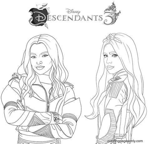 mal  evie  descendants coloring page  printable coloring pages