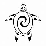 Turtle Maori Tattoo Hawaiian Drawing Polynesian Tribal Designs Tattoos Symbol Outline Sea Stingray Clip Vector Simple Illustration Borders Fertility Cliparts sketch template