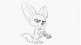 Zootopia Draw Finnick Drawings Paintingvalley sketch template