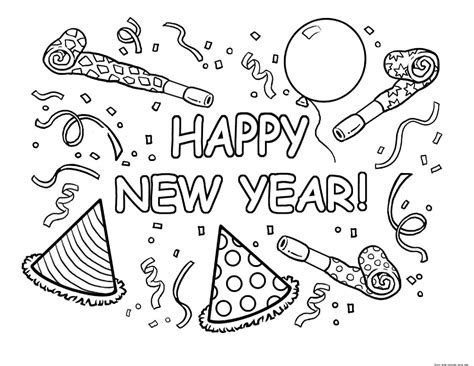 happy  year coloring pages  kidsfree printable coloring pages