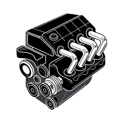 car  cylinder engine drawing  vector art  vecteezy