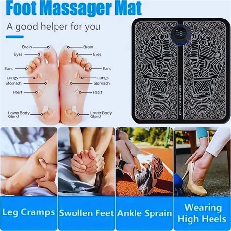 Relax And Revitalize With Ems Foot Massagers Mat 8 Modes And 19